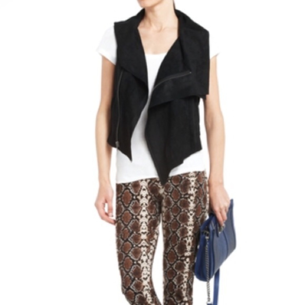 BCBG Black Suede Vest
